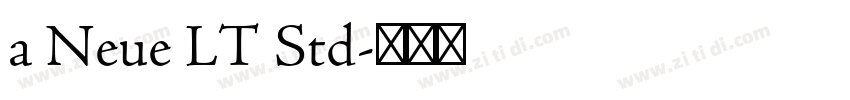 a Neue LT Std字体转换